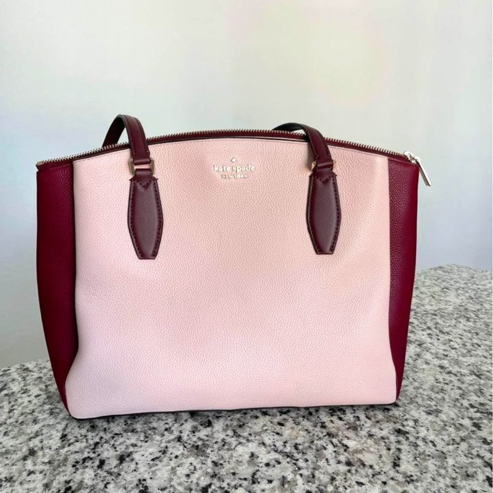 Kate Spade Monet Colorblock Large Triple Compartment Tote Shoulder Bag